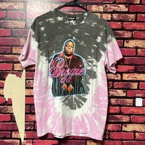 Missguided biggie small the notorious B.I.G tie dye shirt size medium pink